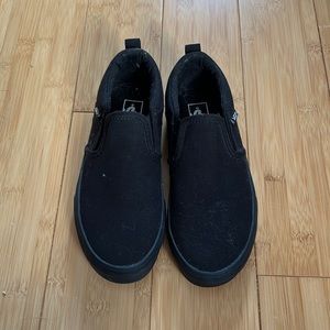 Boys Black Slip-on Vans